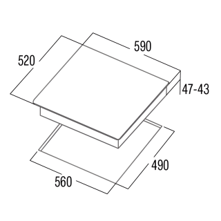 CATA - Beépíthető főzőlap kerámia TT-6004