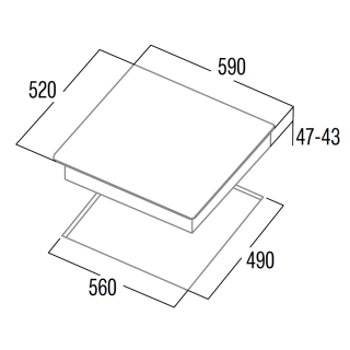 CATA - Beépíthető főzőlap kerámia TTS-6032