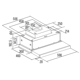 CATA - Páraelszívó TFH-6830 X LED brushless Inox