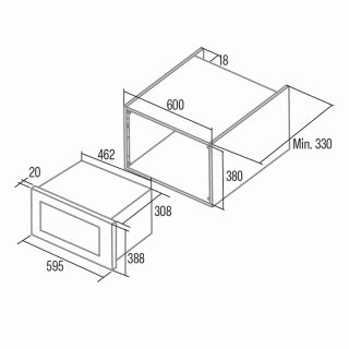 CATA - Mikrosütő MC-20 D BK fekete