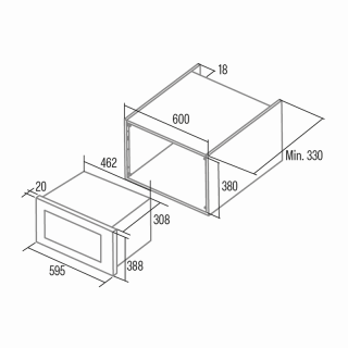 CATA - Mikrosütő MC-20 M BK - Fekete