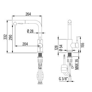 CATA - Csaptelep XSE/B - Inox