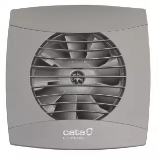 Cata UC-10 Hygro Silver ventilátor utószellőztető és páraérzékelő funkcióval, fordulatszám állítási lehetőséggel, pillangószeleppel, szürke