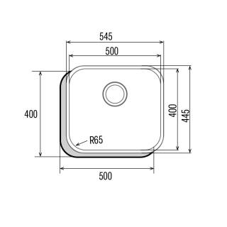 CATA - Mosogatótálca egymedencés aláépíthető CBP 50-40