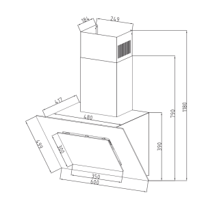 DAVOLINE - Páraelszívó Feel 60 cm Fekete