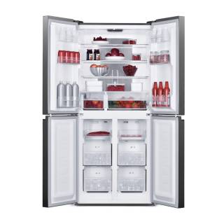 DAVOLINE - Hűtőszekrény négyajtós D4SS-421D IX NO FROST + Ajándék Hűtőtáska