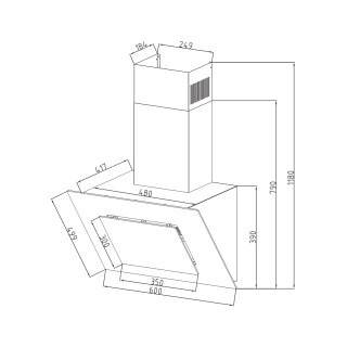 DAVOLINE - Páraelszívó Feel 60 cm Fehér