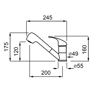 ELLECI - Csaptelep Venere Granitek G40 Nero