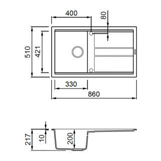 Elleci Mosogatótálca Best 400