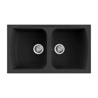 Elleci OUTLET - Mosogatótálca Living 450 Granitek G40 Nero - Szépséghibás termék!