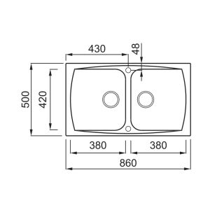 ELLECI OUTLET - Mosogatótálca Living 450