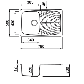 ELLECI OUTLET - Mosogatótálca Master 300