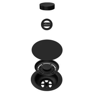 ELLECI - GHOST FLOW TWIST (tekerős) automata dugókiemelő egymedencés mosogatókhoz fekete színben