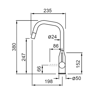 ELLECI - Csaptelep Dora Plus Keratek K96 White