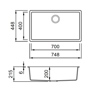 ELLECI - Mosogatótálca Zen-F 130 K96 White bronz tartozékokkal