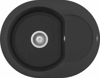 Elleci OUTLET - Mosogatótálca Easy round 600 G40 Nero - Szépséghibás termék!