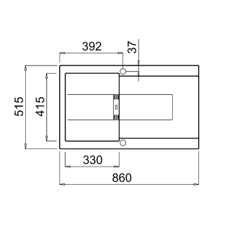 Elleci OUTLET - Mosogatótálca Smart 400 K96 White