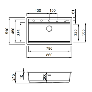 ELLECI OUTLET - Mosogatótálca Best 360 Workstation K93 Dove Grey