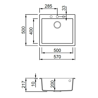 ELLECI OUTLET - Mosogatótálca Quadra 105 - M79 Aluminium
