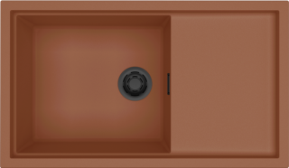 ELLECI - Mosogatótálca Sintesi 410 K83 Clay fekete tartozékokkal