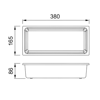 ELLECI - Tárolóedény műanyag 380 (Szürke)