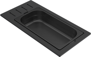 ELLECI - Tároló edény egyrészes gourmet 366 fekete HPL kerettel