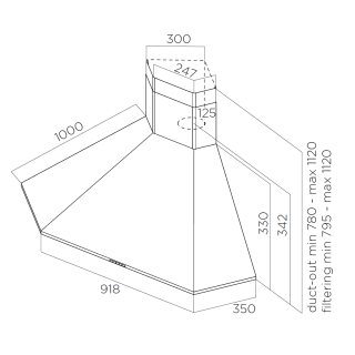 ELICA - Páraelszívó ACUTA IX/F/100 Inox