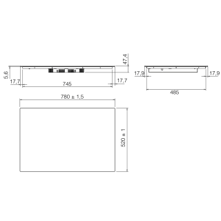 ELICA - Beépíthető indukciós főzőlap RATIO CONNEX 804 PLUS