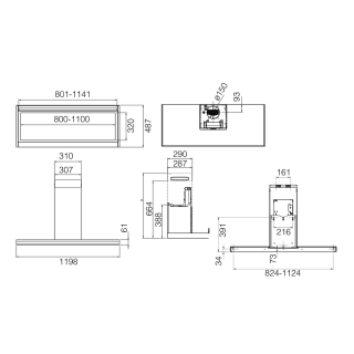 ELICA - Páraelszívó ELEMENT @ BLMAT/A/90 + Mikro MW-5120