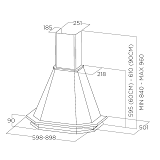 ELICA - Páraelszívó EMERALD WH/A/60 T.GREZZO Fehér