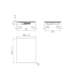 ELICA - Beépíthető indukciós kerámialap PRIMIS 603 BL