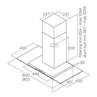 Elica FLAT GLASS IX/A/90 - Inox