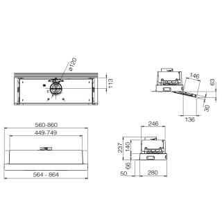 ELICA - Páraelszívó CIAK 2.0 S GR/A/60 + Fritőz 1D30
