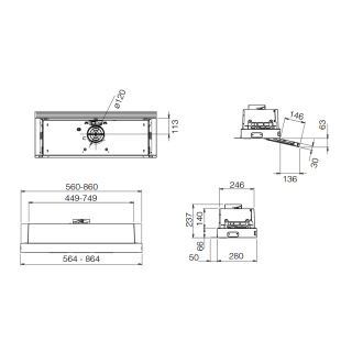 ELICA - Páraelszívó CIAK 2.0 GR/A/90 + Fritőz 1D30