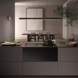 ELICA - Függesztett lámpa LUNA BL 120 - Fényes fekete