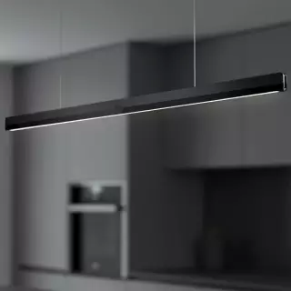 ELICA - Függesztett lámpa LUNA BL 120 - Fényes fekete