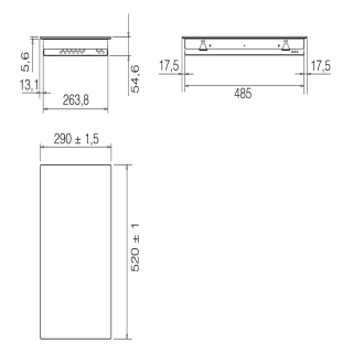 ELICA - Beépíthető dominolap RATIO 302 PLUS BL