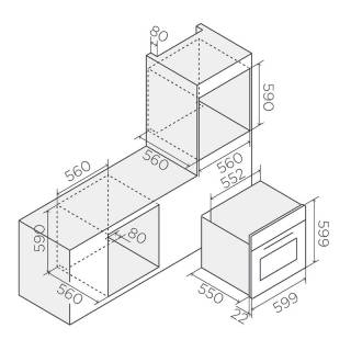 ELICA - Beépíthető sütő VIRTUS MULTI 60 DD BL + Ajándék Pizzaszett