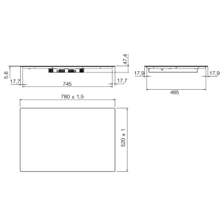 ELICA - Beépíthető indukciós kerámialap RATIO CONNEX 803 PLUS
