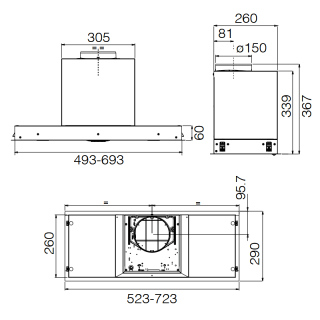 Elica - Páraelszívó HIDDEN 2.0 BL MAT/A/72