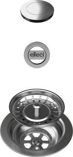 ELLECI - STANDARD OPEN UP automata dugókiemelő egymedencés mosogatókhoz - inox