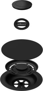 ELLECI - GHOST OPEN UP (nyomógombos) automata dugókiemelő egymedencés mosogatókhoz - fekete