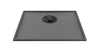 ELLECI - Mosogatótálca medencefenék Essenza 50 K99 Concrete fekete tartozékokkal