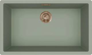 ELLECI- Mosogatótálca Zen 130 Keratek K82 Sage Green bronz tartozékokkal 