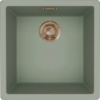 ELLECI- Mosogatótálca Zen 102 Keratek K82 Sage Green bronz tartozékokkal 