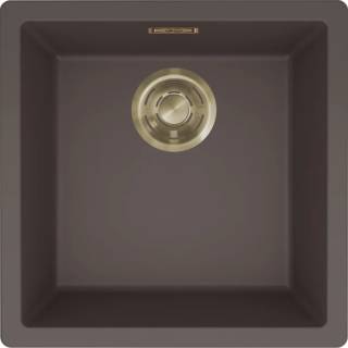 ELLECI- Mosogatótálca Zen 102 Keratek K87 Cocoa arany tartozékokkal