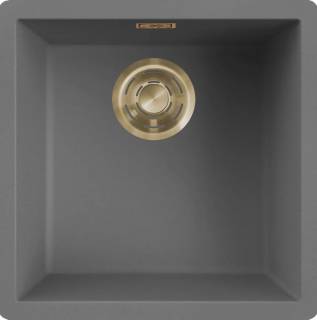 ELLECI- Mosogatótálca Zen 102 Keratek K99 Dark Grey arany tartozékokkal