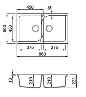 elleci ego 450 g62 mosogatótálca 