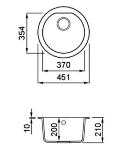 elleci fox round g55 mosogatótálca