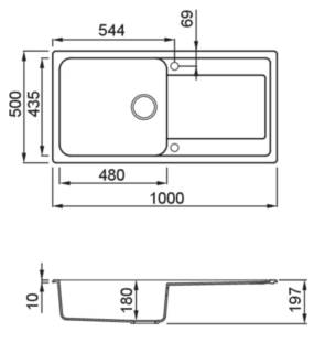 elleci life 480 g62 mosogatótálca